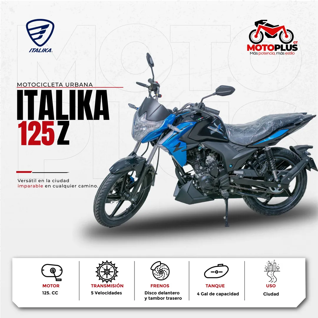 Italika 125Z azul