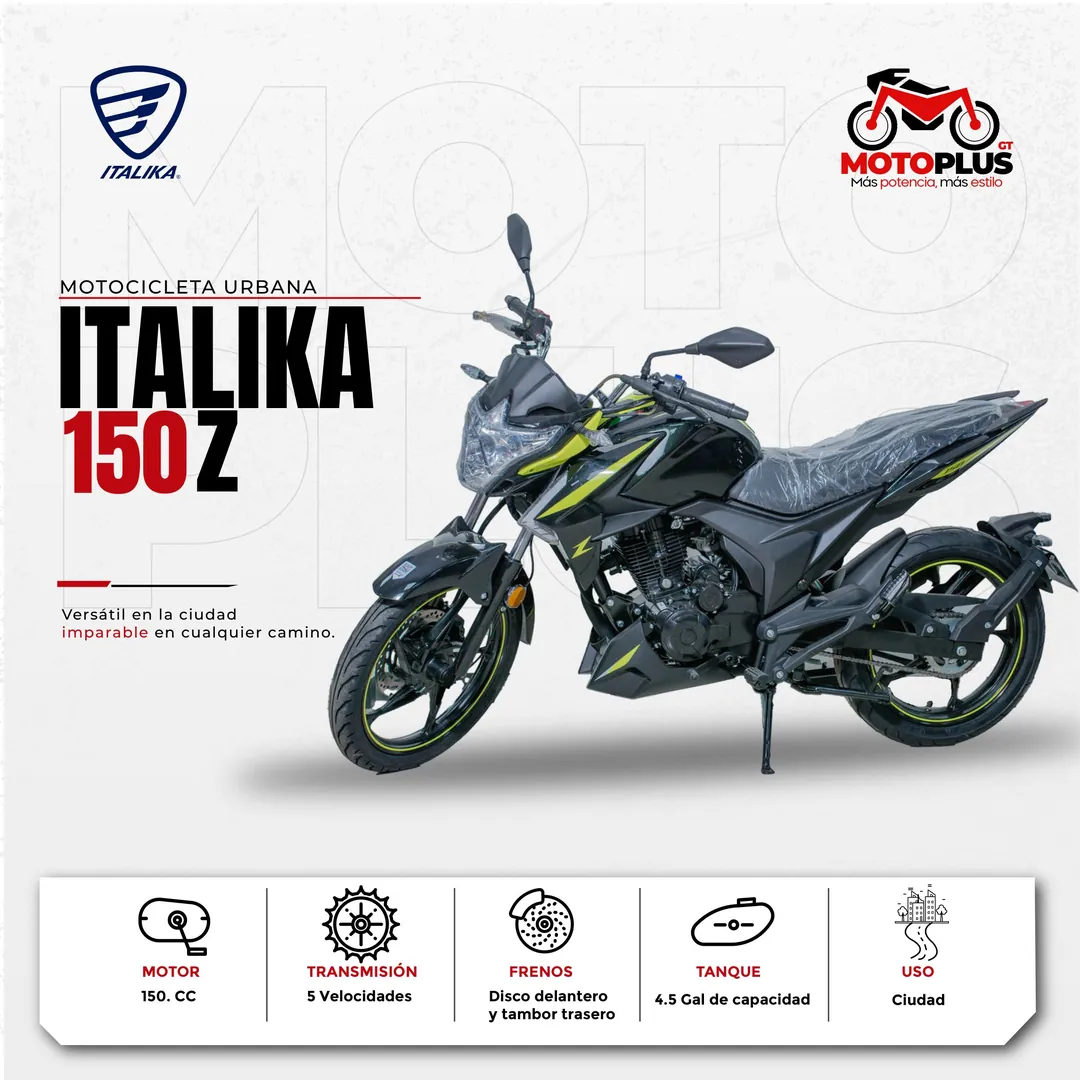 Italika 150Z negro y amarillo