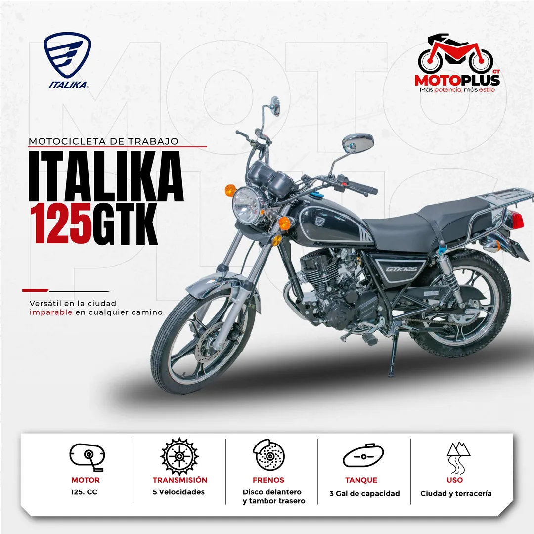 Italika 125GTK negra