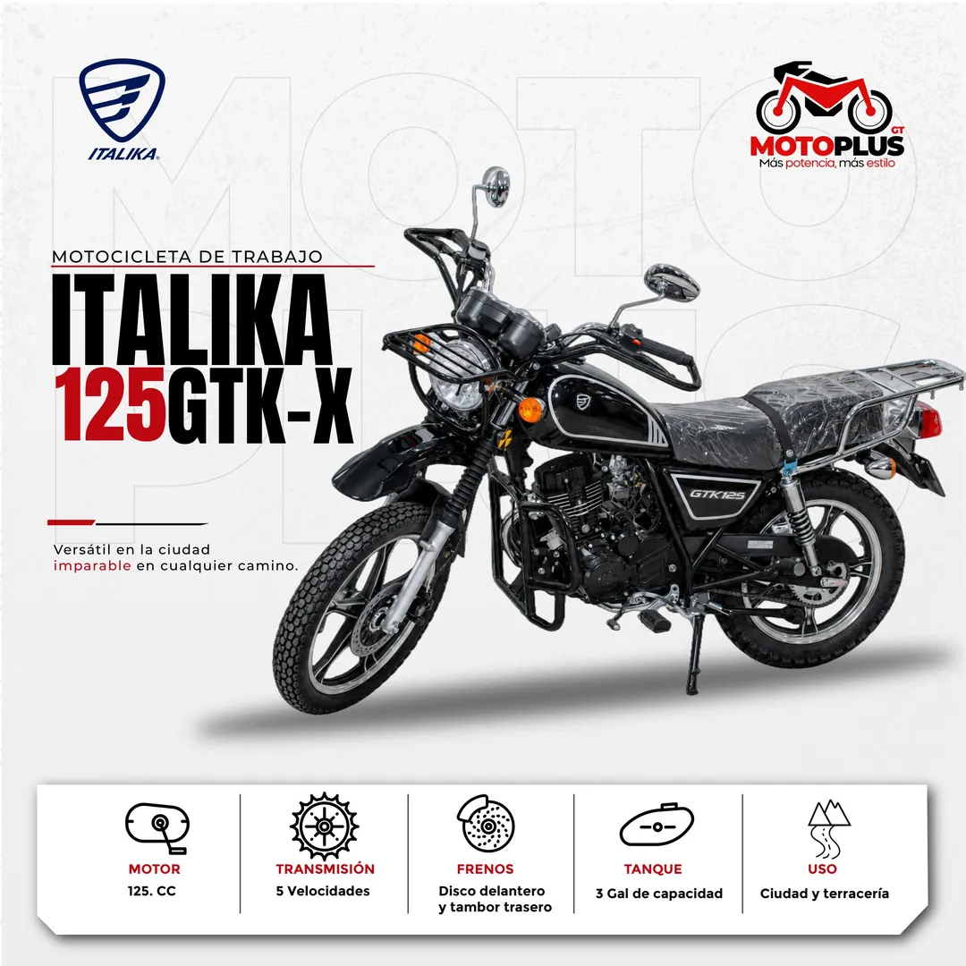 Italika 125GTK-X negra